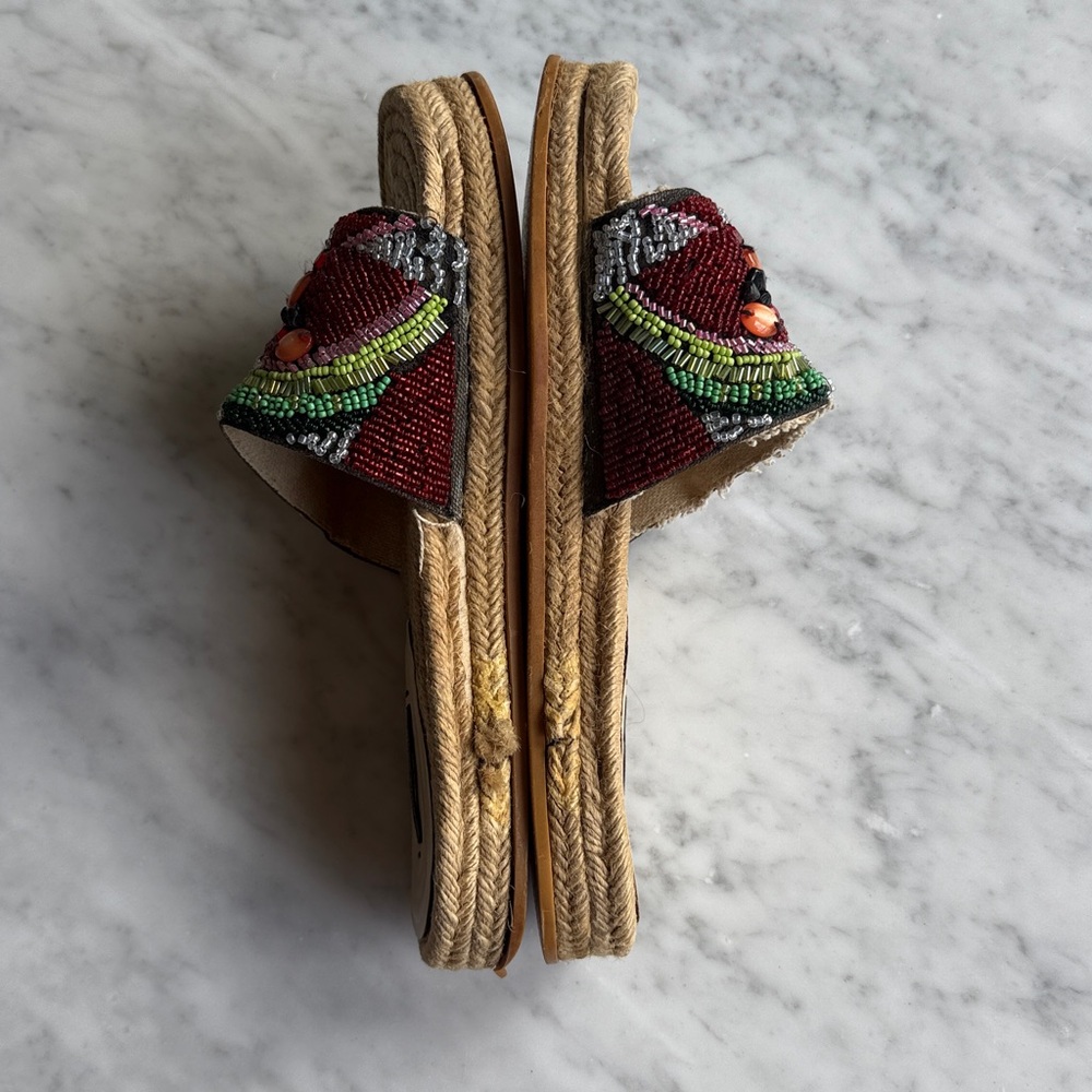 Zara Watermelon Beaded Slides - Picture 5 of 9